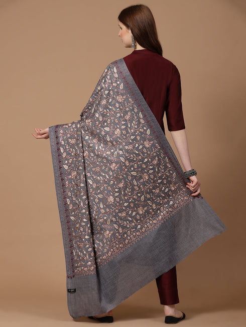 Women's Aari Embroidery Wool Shawl